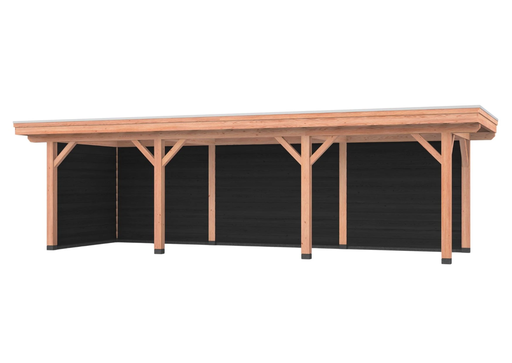 Douglas overkapping, 900 x 300, met achterwand en zijwand, Westwood Vrijbuiter - Afbeelding 4